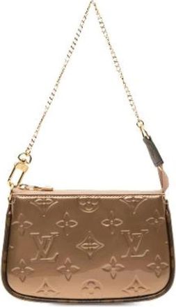 Louis Vuitton Pre-owned Mini Pochette Accessoires - Dames - Vintage Mini Tas - Roze - ONE Size - Leer - Vintage
