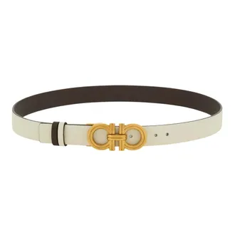 Ferragamo Dames, Accessoires, Beige, Maat: 100 CM Leer