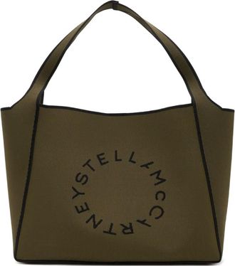 Stella McCartney logo-print tote bag - Groen
