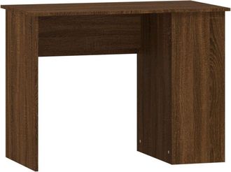 vidaXL Vidaxl - Escritorio de madera contrachapada marrón roble 100x55x75 cm