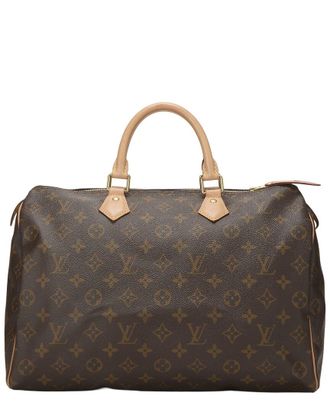 Louis Vuitton Brown Monogram Coated Canvas Speedy35 (Authentic Pre-Loved)