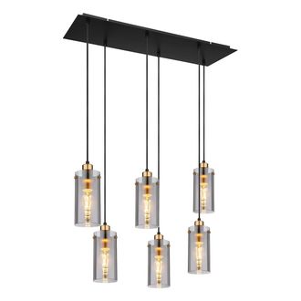 Globo Lighting L&aacute;mpara Colgante - Fanni - Negro - Vidrio Vidrio Ahumado