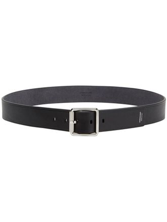 Ferragamo square-buckle leather belt - men - CALFSKIN - 110 - Black