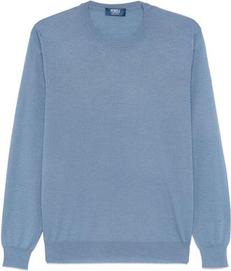Fedeli fine-knit sweater - Blue
