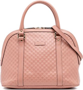 Gucci Pre-owned Womens Micro Guccissima Dome Leather Tote - Rose Gold - One Size