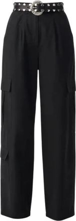 Iro Hw 25 Barissa Broeken - Dames - Wijde Broeken - Zwart - XL - Katoen - Broeken