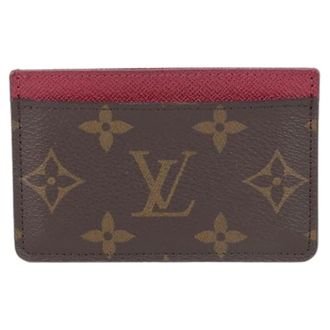 Louis Vuitton Pre-owned Wallets, female, Brown, Size: ONE SIZE Pre-owned Port Cart Iconic Card Holder