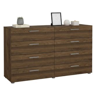 Dmora Dmora - Aparador Phethai, Buf&eacute; De Sal&oacute;n, Aparador De Sal&oacute;n, Despensa De Cocina, 140x40 H82 Cm, Nuez