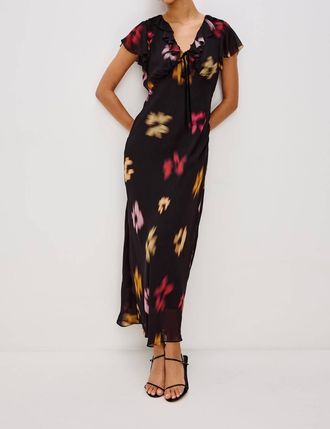 Rails Neela Dress In Onyx Blurred Floral