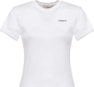 Coperni Logo-print T-shirt met ronde hals - Dames - T-shirts - Wit - L - Katoen - Tops
