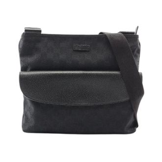 Gucci Pre-owned GG Canvas Schoudertas - Dames - Pre-owned - Zwart - Maat: ONE Size Leer