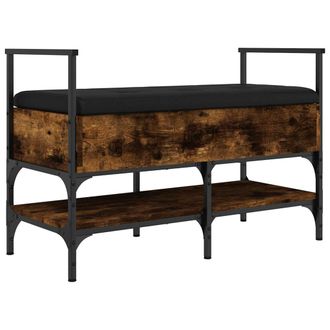 vidaXL Vidaxl - Banco Zapatero Madera Ingenier&iacute;a Roble Ahumado 85,5x42x57,5 Cm