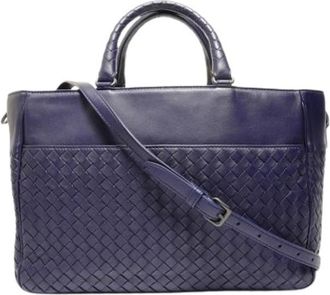 Bottega Veneta Pre-owned Handbags, female, Purple, Size: ONE SIZE Pre-owned Intrecciato Handbag