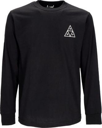 HUF Zwarte Driehoek Lange Mouw Tee - Heren - Longsleeves - Zwart - XL - Katoen - Tops