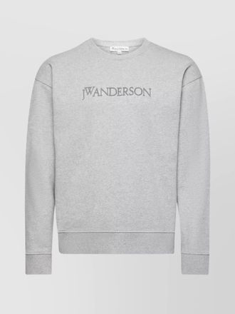J.W.Anderson cotton crewneck logo-embroidered sweatshirt