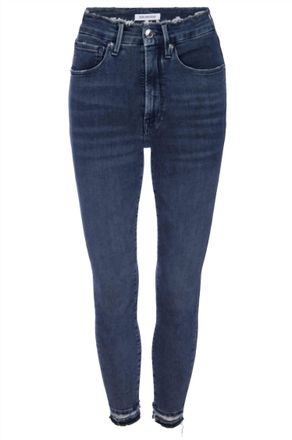 Good American Womens Good Waist Crop Jeans In Blue