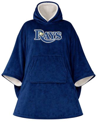 Pegasus Sports Tampa Bay Rays Mlb Logo Hooded Fleece Blanket Poncho