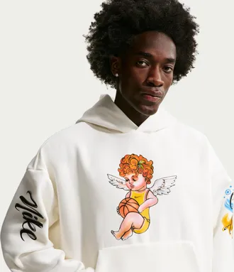 Nike Mens Standard Issue Therma-FIT Pullover Basketball Hoodie in White | IO9169-133