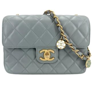 Chanel Pre-owned Vintage Shoulder Bag - Dames - Pre-owned - Grijs - Maat: ONE Size Leer