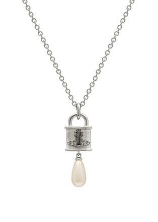 Vivienne Westwood Celestia Small Padlock Pendant Necklace - Silver - One Size