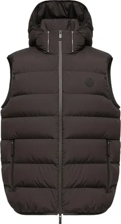 Moncler Moncler Arinella Hooded Down Vest, Men, Black, Size: 1