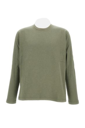 Junya Watanabe Olive Green Long Sleeve T-Shirt With Fluorescent Graphic Detail