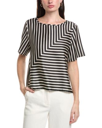 Vince Camuto Crewneck Cropped Blouse