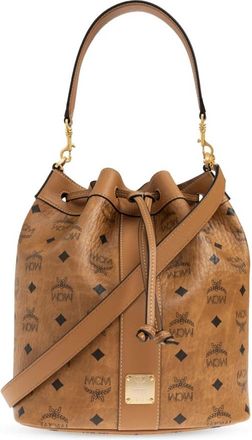 MCM Dessau Bucket Bag - Dames - Schoudertassen - Bruin - ONE Size - Leer - Tassen