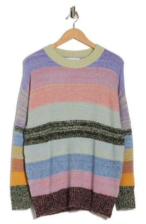 Desigual Stripe Pullover Sweater in Pink at Nordstrom Rack, Size Medium