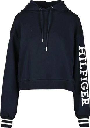Tommy Hilfiger Katoenen Sweatshirt - Model: Felpa - Dames - Hoodies - Blauw - L - Katoen - Hoodies & sweatvesten