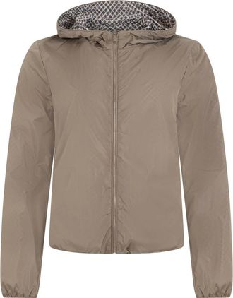 Moorer Giacca a vento con zip e cappuccio - - Jackets - Donna - Marrone - S