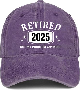 Generic Retirement Gift for Women Best Teacher Nurse Happy Retired Gifts 2025 Not My Problem Anymore Funny Ideas Hat Sun Hats for Women UK Purple