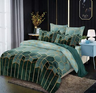 OEM Juego De Ropa De Cama, Microfibra, Estampado Geom&eacute;trico 3d, Funda N&oacute;rdica De 240x260 Cm, 2 Fundas De Almohada De 65x65 Cm, Para Adultos