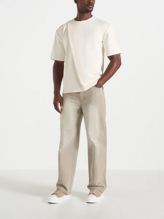 Mani&egrave;re De Voir DN002 Relaxed Fit Denim Jeans in Beige at Nordstrom, Size 36