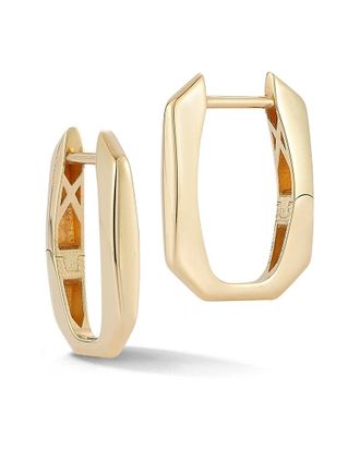 Ember Fine Jewelry 14K Elongated Octagon Hoop Earrings