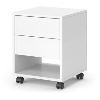 Vicco Contenitore per rotoli Jons, Bianco, 37 x 37 cm con 2 cassetti