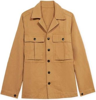 Fortela Solomons Canvas Cotton Overshirt in Mou at Nordstrom, Size 48 Eu