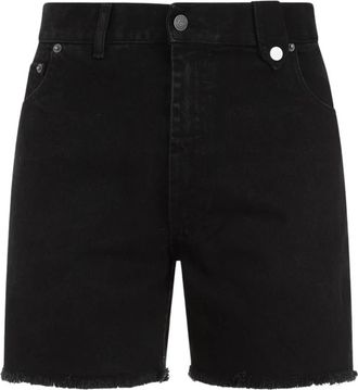 EGONlab. Zwarte Stonewashed Denim Shorts - Heren - Denim shorts - Zwart - S - Denim - Korte Broeken