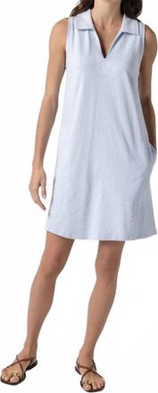 Lilla P Sleeveless Collared Dress In Sky