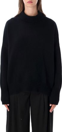 Lisa Yang Heidi Boxy High-Neck Ribbed Sweater