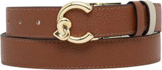Coccinelle C-Me Omkeerbare Riem - Dames - Riemen - Bruin - M - Leer - Accessoires