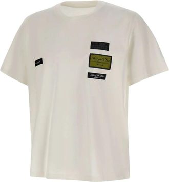 Maison Margiela Label Patch T-shirt - Heren - T-shirts - Wit - L - Katoen - Tops