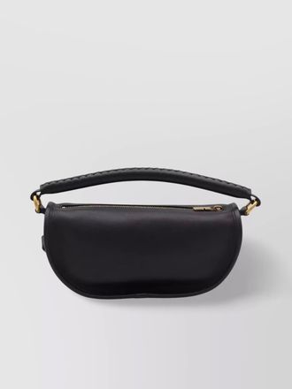 Burberry b clip leather shoulder bag