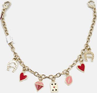Aigner Charm Enamel Gold Tone Bag Charm
