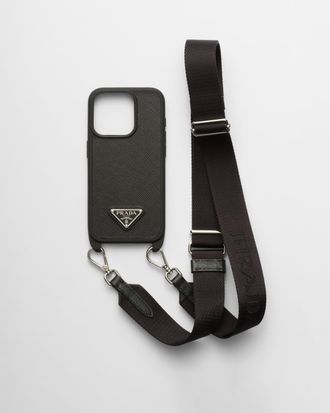 Prada Saffiano leather cover for iPhone 15 Pro