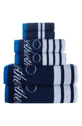 Brooks Brothers Cotton 6-Piece Towel Set in Navy at Nordstrom Rack
