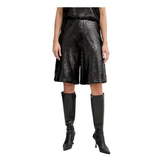 A|X Armani Exchange Sequin-versierde Shorts - Dames - Korte Broeken - Zwart - M - Katoen - Korte Broeken