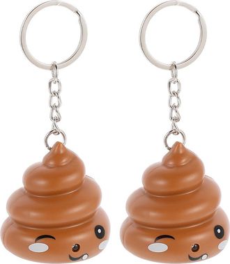 Aboofan 2Pcs Luminous Poop Keychain - Unique Funny Keyring Ornament for Bags Backpacks and Car Keys Novelty Gift for Kawaii Lovers