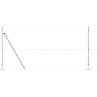 vidaXL Vidaxl - Poste De Cerca 26 Pcs Plateado 3.2 X 3.2 X 140 Cm Acero