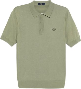 Fred Perry logo-embroidered polo shirt - Green
